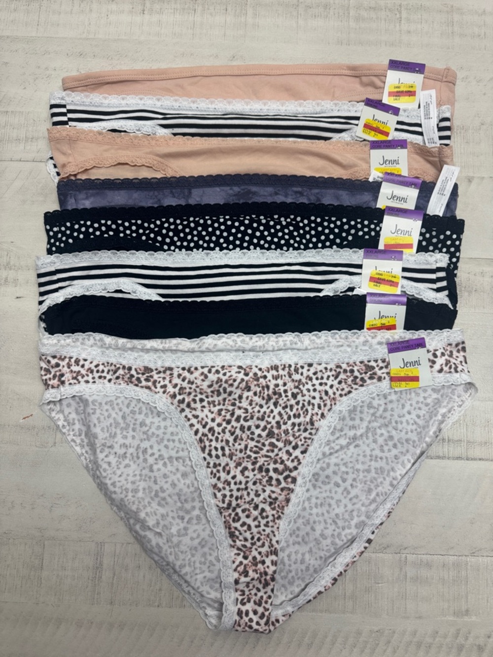Set of 8 jenni Women's BIKINI Panties NWT Size XXL